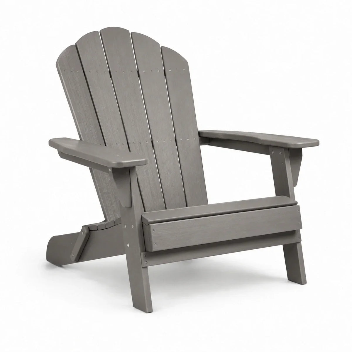 Silla Adirondack de polietileno gris 88 cm x 75 cm x 94 cm