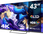 Smart TV QLED 4K UHD 43" (109 cm) Smart Tech 43QG02V Google TV - 4xHDMI - 2xUSB - Dolby Vision - Dolby Atmos