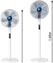 Ventilador de pie Rowenta VU5870 Turbo Silence Extreme+ | Mando a distancia | 5 velocidades | Desconexión automática | Temporizador | Oscilación automática | Altura regulable, blanco