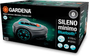 Robot cortacésped Gardena SILENO minimo 250 m²: cortacésped inteligente con conectividad óptima, programable mediante la aplicación Gardena Bluetooth, versión alemana (15201-20)