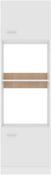 vidaXL Mueble para microondas Lyon blanco 60 x 57 x 207 cm madera contrachapada
