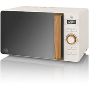 Microondas Digital 20L Diseño Moderno Nórdico, 800W, Blanco, SWAN, SM22036WHTNEU