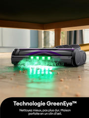 Ultenic U20 Aspiradora Escoba sin Cable, 55kPa/60min Aspiradora sin Cable, Tecnología GreenEye, Tubo Plegable, Cepillo de Suelo TangleTame, Potente para Pelo de Mascotas, Suelo Duro y Coche
