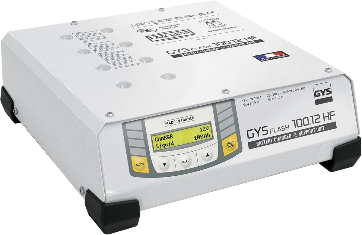 Cargador de batería inversor HF Gys con cable de 2,5 m, 12 V, 100 A de 20 a 1200 Ah
