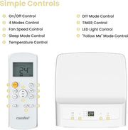 Aire acondicionado portátil Comfee MPD1-12CRN7, 12000 BTU 3,5kW, refrigeración, ventilación y deshumidificación, tamaño de habitación hasta 117m³ (43㎡), aire acondicionado móvil con tubo de escape