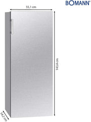 Refrigerador de una puerta de libre instalación Bomann® | Frigorífico grande de 242 litros | incl. iluminación LED | ideal para bebidas y alimentos | bisagra de puerta reversible | VS 7316.1 blanco