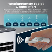 Enfriador de aire portátil Pro Breeze de 5 L, ventilador, humidificador, 3 velocidades, oscilación automática, temporizador, mando a distancia: enfriador de aire evaporativo móvil y potente