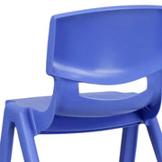 Paquete de 10 sillas escolares apilables de plástico de Flash Furniture con altura de asiento de 13.25 pulgadas