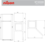 FRIGORÍFICO NILSON 2 Puertas Blanco NF145500E. Capacidad 206 Litros, Puerta Reversible, Bajo Nivel Sonoro, Eficiencia Energética Clase E