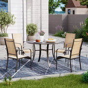 Juego de 6 sillas de comedor para exteriores EROMMY, sillas de comedor apilables para exteriores