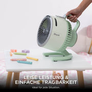 Ventilador Shark FlexBreeze HydroGo con nebulizador, refrigeración para interior y exterior, silencioso y duradero, con y sin cable, compacto y ligero, 5 velocidades, color menta FA050EUGN