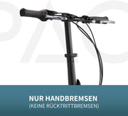 Bicicleta plegable premium PACTO para adultos - Cuadro de aluminio de 27 cm, ruedas de aluminio de 20 pulgadas, 6 velocidades Shimano