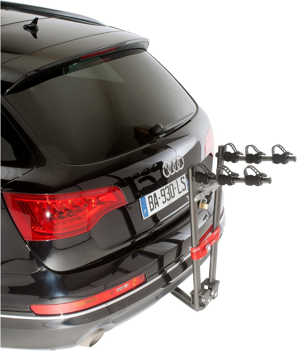 Mottez A009P3NM Portabicicletas de enganche, Negro, 3