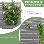 Jardinera con enrejado MAYEERTY Gris hierro, estilo clásico con persianas, 72x35x16 pulg., juego de 3 piezas