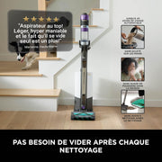 Aspiradora sin cable Shark PowerDetect Clean & Empty, DuoClean Detect, Reverse Clean, base de autovaciado de 2 l, Anti-Hair Wrap Plus, 70 min de autonomía, ligera, accesorios para mascotas/multisuperficie, gris IP3251EUT
