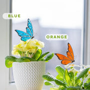 Estaca de jardín de mariposa de vidrieras, decoración colorida de primavera