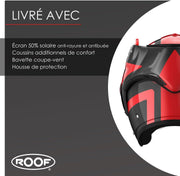 Casco ROOF Boxxer Carbon con doble homologación Jet/Integral - Color Dart Rojo - Casco de gama alta en fibra de carbono - Ultraligero - Apertura con una sola mano - Oferta directa de fábrica - Garantía de 4 años