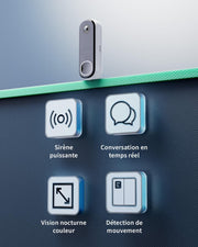 Timbre Arlo 2K, Timbre de vigilancia WiFi inalámbrico para exteriores,  6 meses de autonomía, sensor de movimiento, visión nocturna, audio bidireccional, prueba de Arlo Secure incluida, blanco