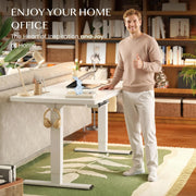 FLEXISPOT Base de mesa ajustable en altura E1 Pro motor dual, gestión de cables, pantalla LED de altura, 4 memorias, oficina, hogar.