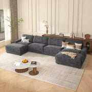 Sofá seccional modular extra grande Dyonery 158, tela de CHENILLE con asiento profundo, montaje sin herramientas