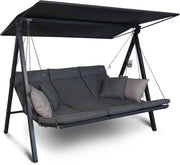 Columpio de jardín tipo Hollywood Angerer Lounge Smart color gris ceniza