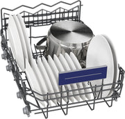 Siemens SR65YX08ME, lavavajillas inteligente iQ500 totalmente integrable, 45 cm de ancho, tercera bandeja para cubiertos, Zeolita, extra silencioso, aquaStop, apertura automática de puerta al finalizar el programa, varioSpeed, iluminación interior