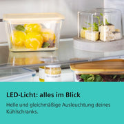 Siemens KG39NAIAU iQ500 Frigorífico combi de libre instalación, congelador inferior, 363 l, Total noFrost, hyperFresh, extremadamente silencioso, iluminación LED, 203 x 60 cm, acero inoxidable antihuellas