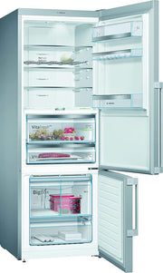 Frigorífico combi Bosch KGN36NWEA Serie 2, 186 x 60 cm, 215 L de refrigeración y 87 L de congelación, NoFrost: nunca más tendrá que descongelar, iluminación LED para una distribución uniforme de la luz