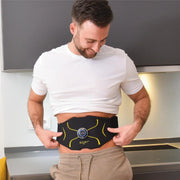 Entrenador abdominal EMS Max, estimulador muscular con controlador, cable de carga y banda extensible para el entrenamiento de los músculos abdominales