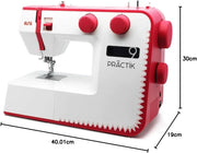 Máquina de coser Alfa Practik 9, 34 puntadas, luz LED, chasis metálico