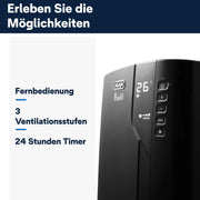 De'Longhi Pinguino PAC EL112 CST WiFi, aire acondicionado portátil con tecnología MyEcoRealFeel para habitaciones de hasta 110 m³, 11.000 BTU/h, 2,9 kW, 63 dB, función de deshumidificación, A+, control por aplicación y voz, blanco