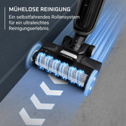 Aspirador inalámbrico en seco y húmedo Rowenta XClean 4, 50 min de autonomía, autolimpieza, detección de suciedad, GZ5036