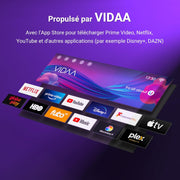 Smart TV TuTu de 32 pulgadas (80 cm) WiFi VIDAA conectada, televisión sin bordes con triple sintonizador (DVB-C/S2/-T2), aplicación VIDAA Remote, Molotov, Netflix, Prime Video, Disney+, Youtube (TUV32HQ1B, 2024)