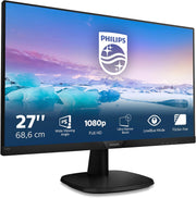 Monitor LCD Philips Full HD 273V7QDSB/00 - Pantallas planas para PC (68,6 cm (27"), 1920 x 1080 píxeles, Full HD, LED, 5 ms, negro)