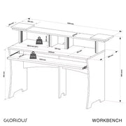 Escritorio de estudio Glorious Workbench, negro