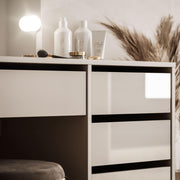 Tocador Lookway MADA Elite II con espejo LED – Elegante cachemira o blanco de alto brillo, montaje en pared, cajones espaciosos (cachemira/cachemira de alto brillo)