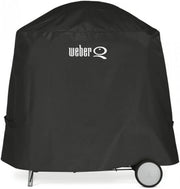 Barbacoa eléctrica Weber Q2400 con soporte y mesas laterales, superficie de cocción de 54 x 39 cm, portátil, parrilla de cocción de hierro fundido vitrificado dividida en 2 partes, tapa y cuerpo de aluminio fundido - Gris oscuro (55020879)