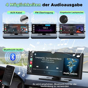 LAMTTO Pantalla CarPlay para coche inalámbrica de 10,25 pulgadas, autorradio estéreo con Android Auto, cámara frontal 2,5K, cámara trasera 1080P, navegación, Bluetooth, FM, AUX, grabación en bucle, tarjeta TF de 64 GB