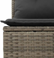 vidaXL Juego de sofá de jardín de 5 piezas con cojines, ratán sintético gris, conjunto de sofá para exterior, conjunto de salón de jardín