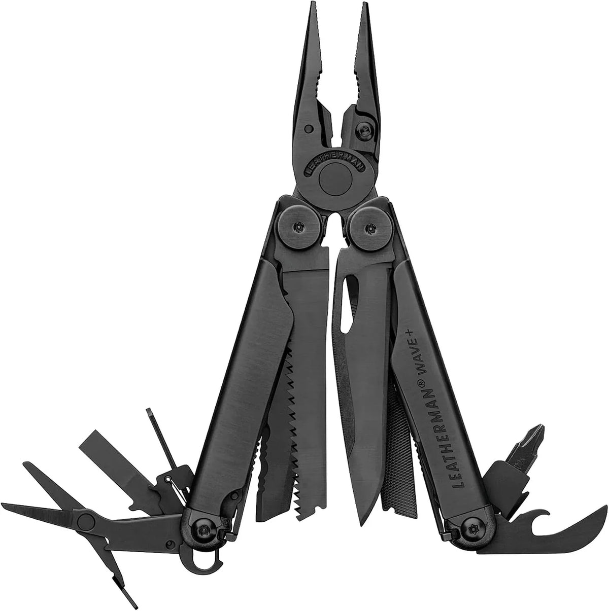 Multitool Wave+ 832526 herramienta 18 en 1 de acero inoxidable con alicates, hoja, cortador de alambre y accesorios de camping