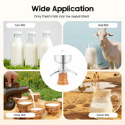Separador centrífugo eléctrico de leche de 5 L, 50 L/h, centrífuga de leche, separador de nata, separadora centrífuga de crema de leche, máquina separadora con tanque de leche