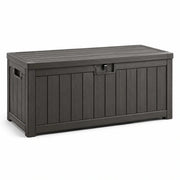 Caja de almacenamiento de plástico gris oscuro
