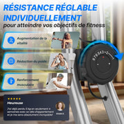 Ultrasport F-Bike Bicicleta estática plegable | Extra silenciosa hasta 130 kg con sillín cómodo, bicicleta estática plegable