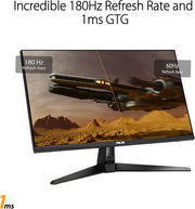 Monitor ASUS 27" LED - VG27AQ3A Pantalla PC 2.5K - 2560 x 1440 píxeles - 1 ms - Formato 16/9 - Panel Fast IPS - 180 Hz - HDR10 - FreeSync Premium/Compatible con G-Sync - HDMI/DisplayPort - Negro