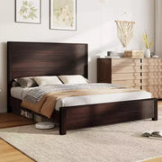 Estructura de cama de madera rústica AMERLIFE con cabecero empalmado de 51.2"