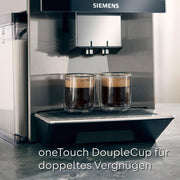Cafetera superautomática Siemens EQ900 TQ903D03, control por app, pantalla táctil intuitiva, modo barista, AromaBoost, reducción de ruido, molinillo premium, limpieza automática con vapor, 1500 W, acero inoxidable