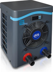 Gre HPM20 – Mini bomba de calor para piscinas elevadas de hasta 20 m³, sistema de calefacción para piscinas elevadas, color gris