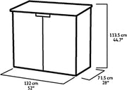Cobertizo horizontal para cubos de basura KETER SIO Nova - 880 litros - Negro