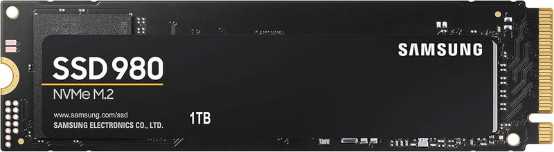 980 MZ-V8V1T0BW | Disco SSD interno NVMe M.2, PCIe 3.0, 1 TB, control térmico inteligente