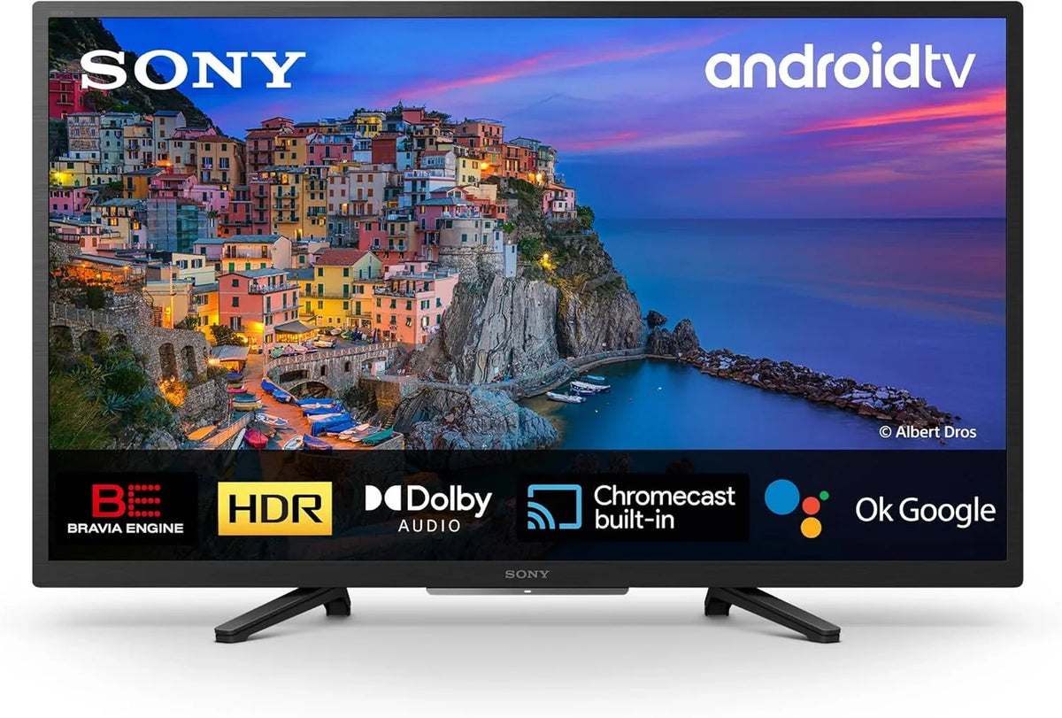 BRAVIA KD32W804 - Smart TV de 32 pulgadas HD Ready (Alto Rango Dinámico HDR, Android TV) Negro, Modelo 2022